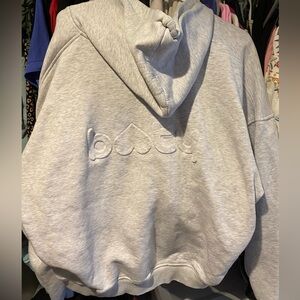 Booty By Brabants Boyfriend Zip Up Hoodie Light Gray
